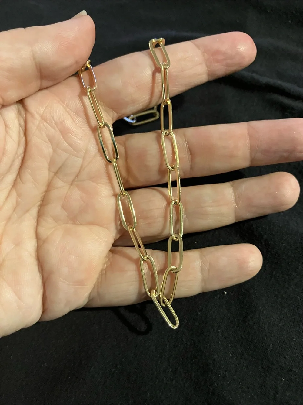 Gold Paperclip Link Necklace